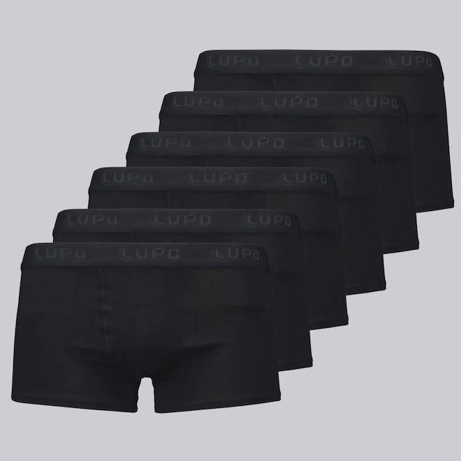 Cueca Sunga Lupo Basic Algodão Com Elastano - 6 Unidades - Masculino - Foto 1