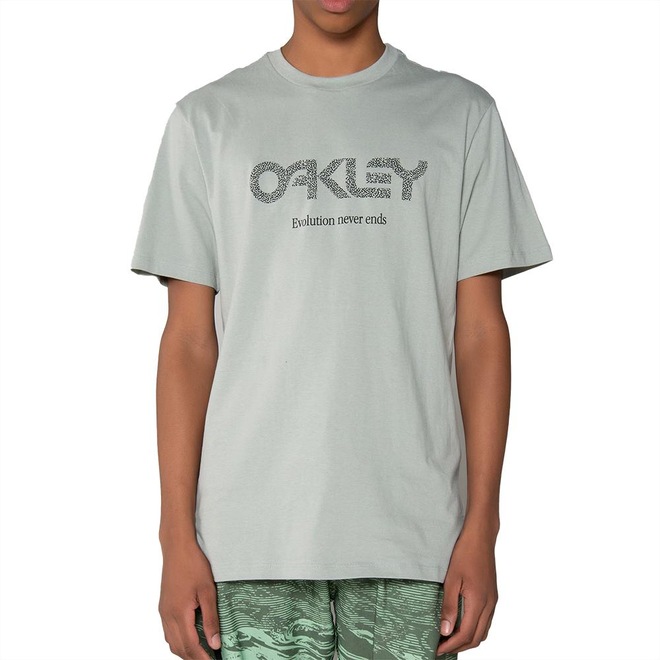 Camiseta Oakley Coral Organic Surf WT25 Stone - Masculina - Foto 1
