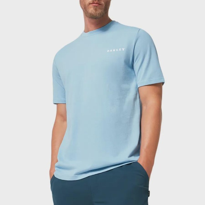 Camiseta Oakley Bark Tee Stonewash Blue - Masculina - Foto 1