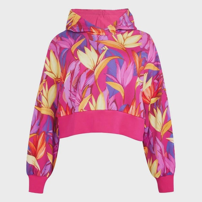 Blusão adidas X Farm Plus Size Com Capuz - Feminino - Foto 1