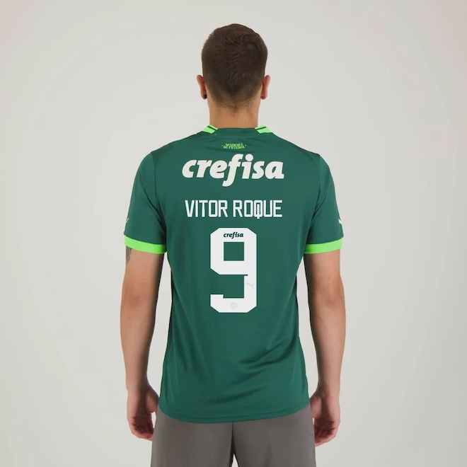 Camisa do Palmeiras Puma I 2023 9 Vitor Roque - Masculina - Foto 1
