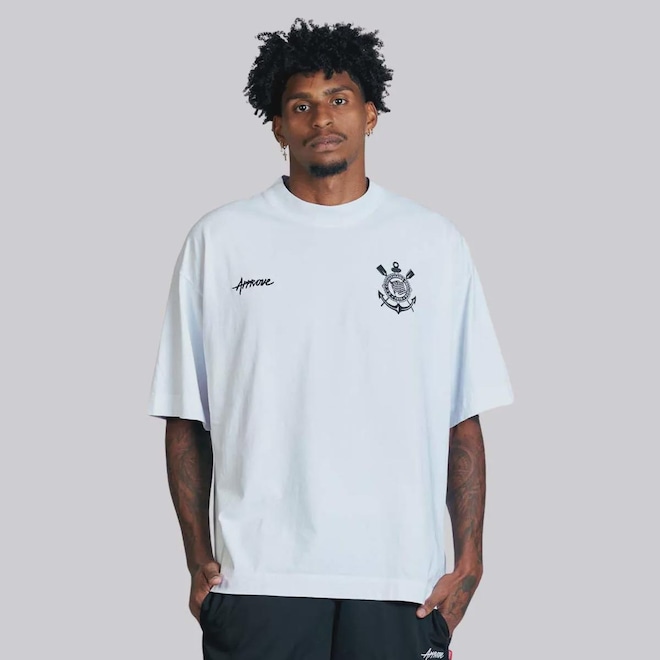 Camiseta do Corinthians Approve Collab São Jorge - Masculina - Foto 1