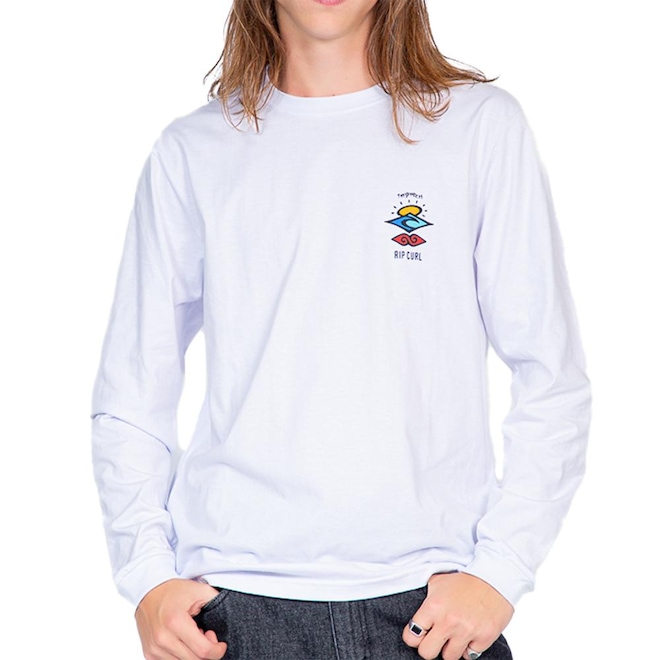 Camiseta Manga Longa Rip Curl Search Icon - Masculina - Foto 1