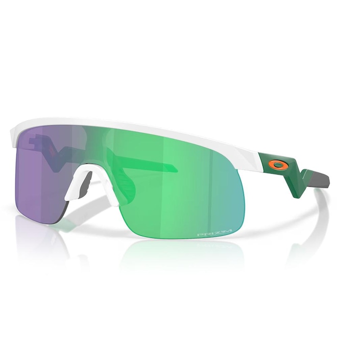 Óculos de Sol Unissex Oakley Resistor Matte White Prizm Jade - Foto 1
