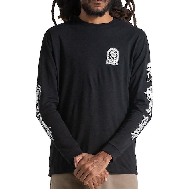 Camiseta Manga Longa Volcom Astrong Tower - Masculina - Foto 1