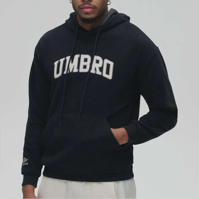 Blusão de Moletom Umbro College Concept Canguru com Capuz - Masculino - Foto 1