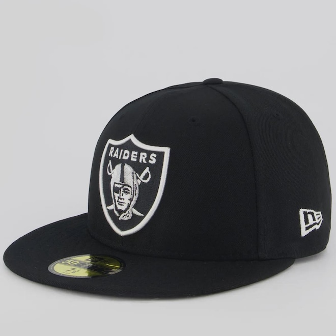 Boné Aba Reta New Era NFL Las Vegas Raiders 5950 - Fechado - Adulto - Foto 1