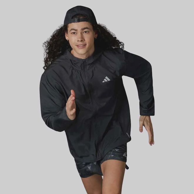 Jaqueta adidas Run It com Capuz - Masculina - Foto 1