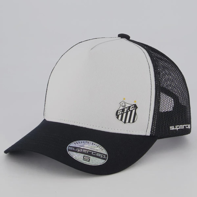 Boné Aba Curva Santos SuperCap - Trucker - Snapback - adulto - Foto 1
