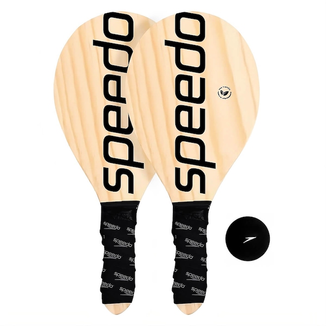 Kit Speedo - 2 Raquetes - 1 Bolinha de Frescobol - Foto 1