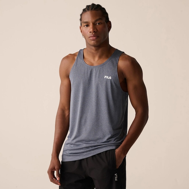 Camiseta Regata Fila Sport Melange Lux - Masculina - Foto 1