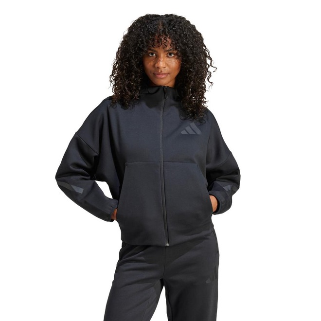 Blusão adidas Capuz Z.N.E. Fullzip - Feminino - Foto 1