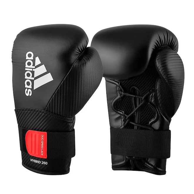 Luva De Boxe Adidas Hybrid 250 Fixação Dupla - Foto 1