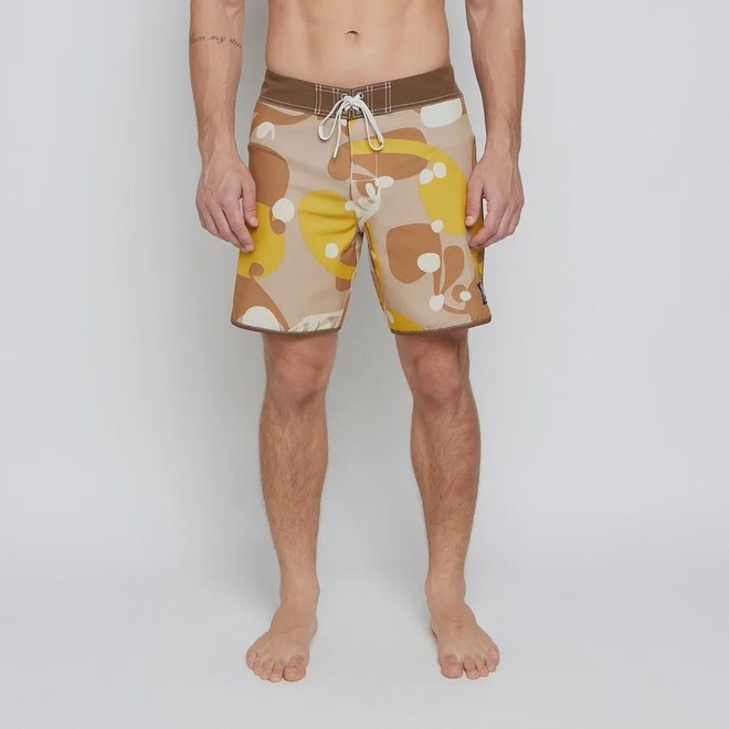Boardshort Quiksilver Original Scallop Andy 18 Incense Male - Masculino - Foto 1