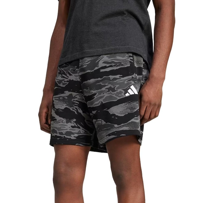 Shorts Adidas Moletinho Essentials Camo - Masculino - Foto 1