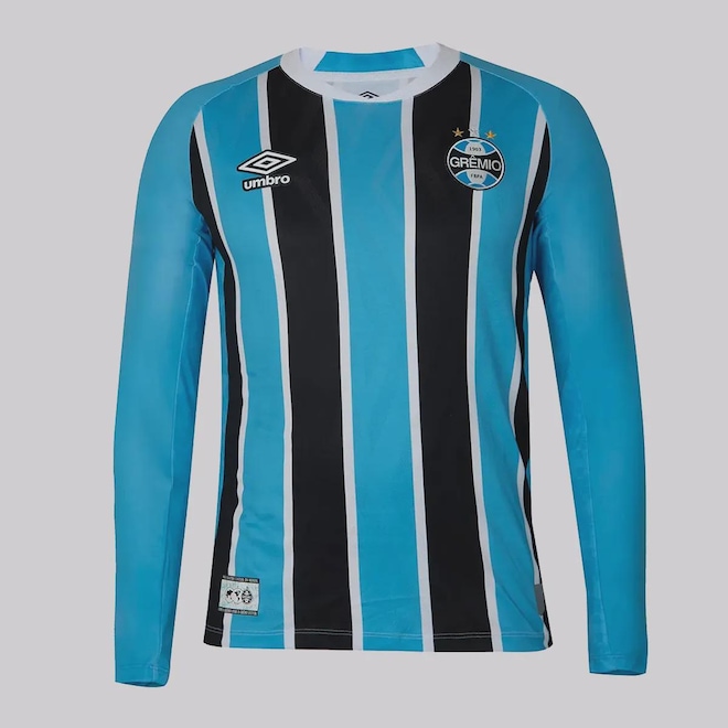 Camisa Manga Longa do Grêmio Umbro I 2025 - Masculina - Foto 1