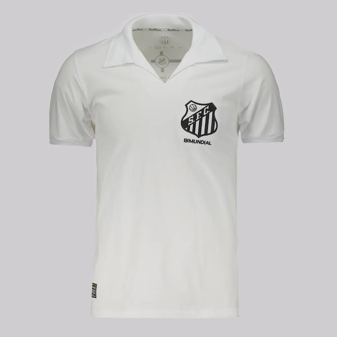Camisa do Santos Retrô Mania1963 Bi Mundial - Masculina - Foto 1