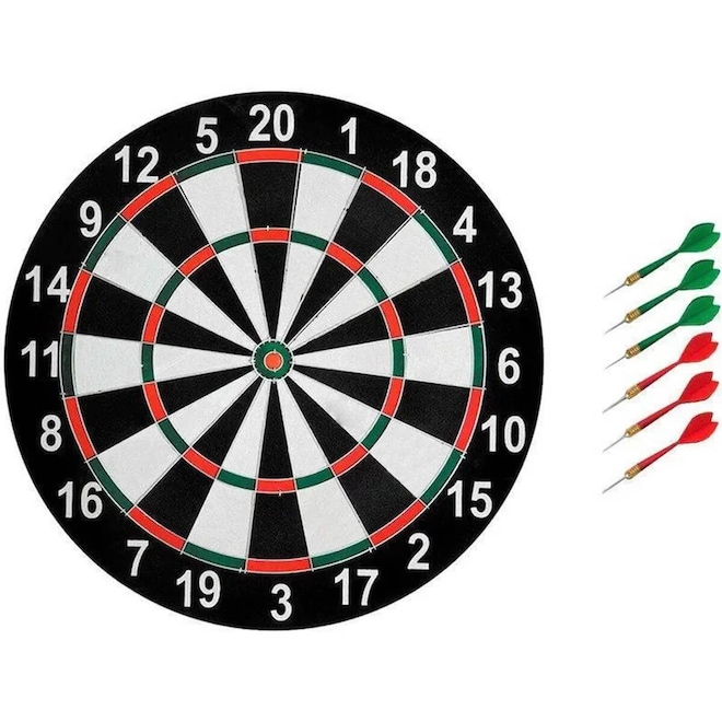 Jogo de Dardos Dupla Face 12 Polegadas com 6 Peças - Fort - Foto 1