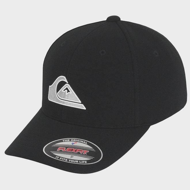 Boné Quiksilver Textured High Logo Black - Adulto - Foto 1