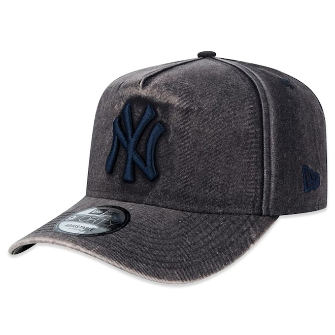 Boné Aba Curva New Era 9FORTY A-Frame New York Yankees MLB Core - Snapback - Adulto - Foto 1