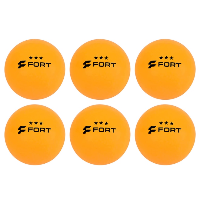 Bola de Tênis de Mesa Fort 3 Estrelas - Pack com 6 Bolinhas - Foto 1