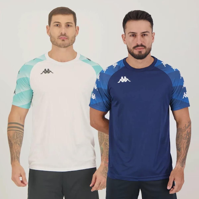 Kit 2 Camisas Kappa Raglany - Masculina - Foto 1