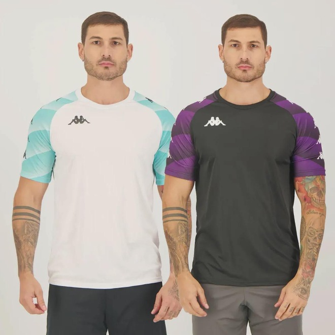 Kit 2 Camisas Kappa Raglany - Masculina - Foto 1