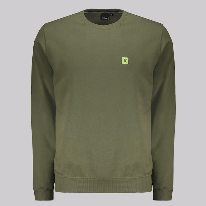 Blusão de Moletom Hurley Icon II sem Capuz - Masculino - Foto 1