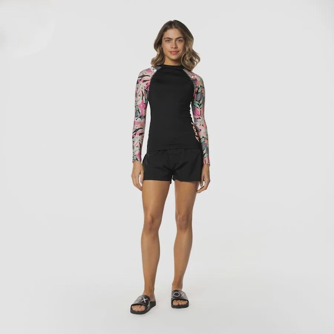 Camisa de Lycra Roxy Manga Longa Surf Active - Feminina - Foto 1