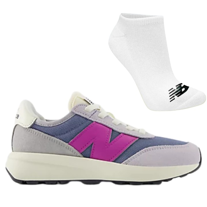 Tênis New Balance 370V1 + Par de Meia - Feminino - Foto 1