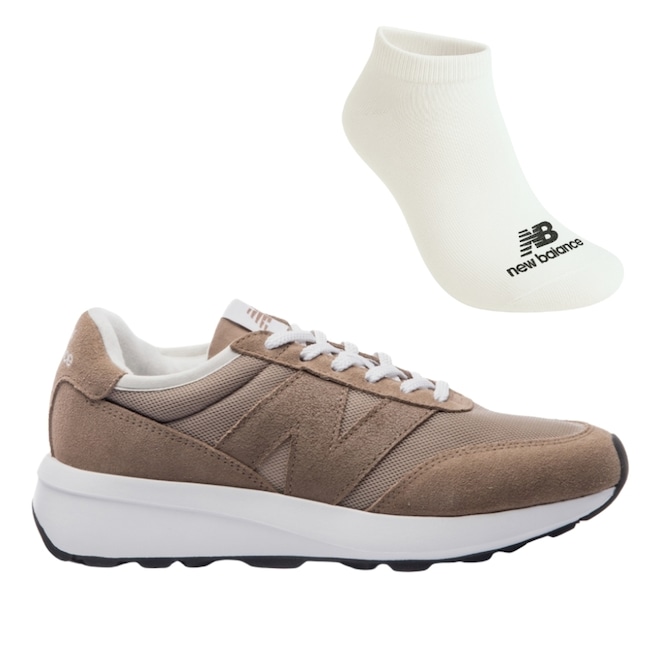 Tênis New Balance 370V1 + Par de Meia - Masculino - Foto 1