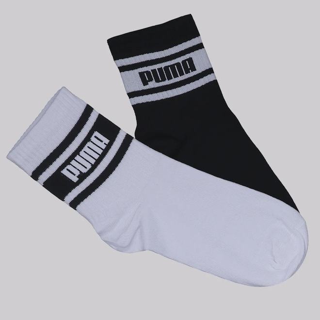 Kit Meia Puma Cano Médio - 2 Pares - Feminina - Foto 1