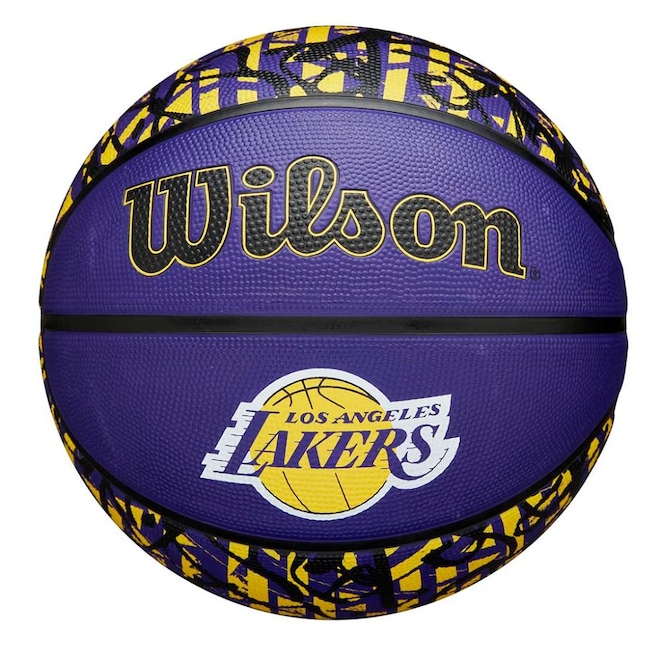 Bola de Basquete Wilson NBA TEAM GRAFFITI Los Angeles Lakers - Foto 1