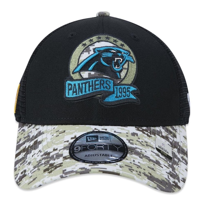 Boné Aba Curva New Era 940 Carolina Panthers NFL Salute to Service 22 - Adulto - Foto 1