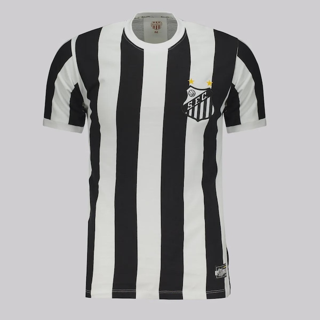 Camisa do Santos 1984 II Listrada RetrôMania - Masculina - Foto 1