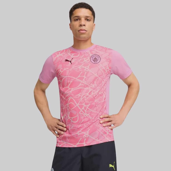 Camisa do Manchester City Puma Pré-Jogo 2025 - Masculina - Foto 1