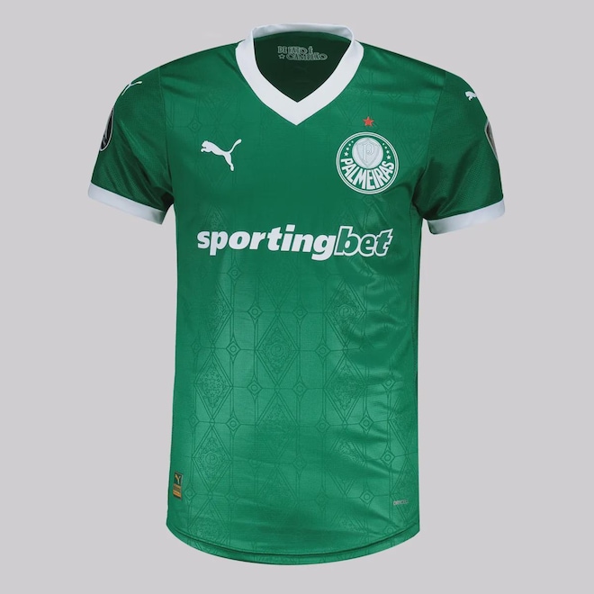 Camisa do Palmeiras Puma I 2025 Jogador Patch Libertadores - Masculina - Foto 1