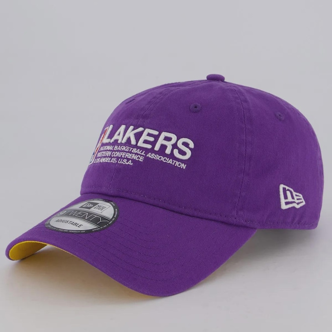 Boné Aba Curva New Era NBA Los Angeles Lakers Style 920 - Strapback - Adulto - Foto 1