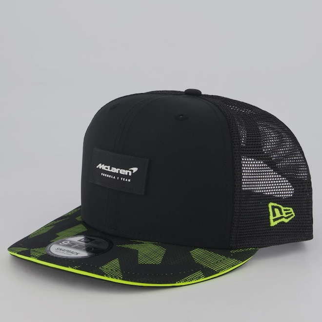 Boné Aba Curva New Era Logo Mclaren 950 - Trucker - Snapback - Adulto - Foto 1