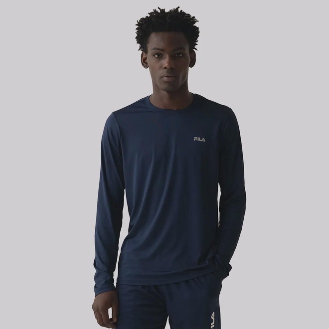 Camiseta Manga Longa Fila Basic Sports - Masculina - Foto 1