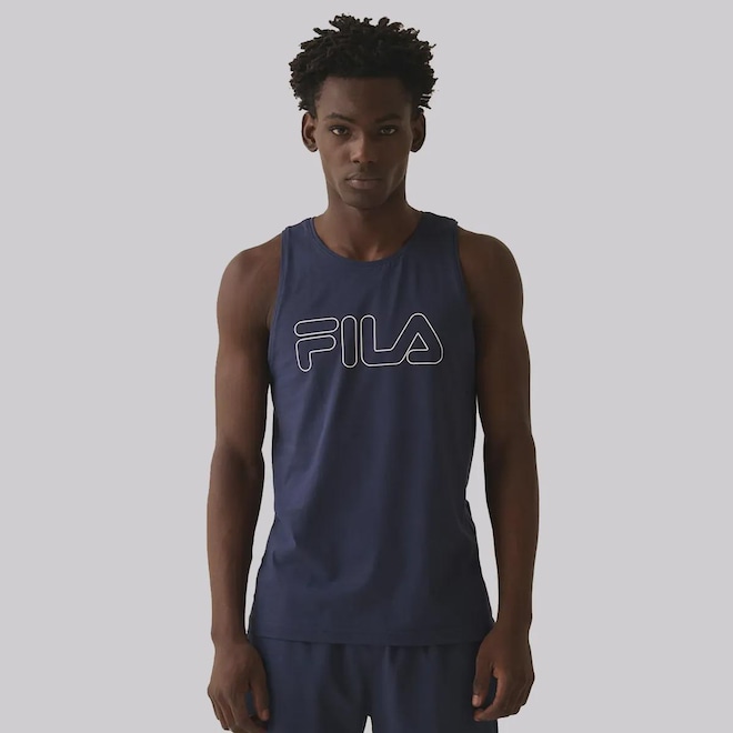 Camiseta Regata Masculina Fila Letter Outline - Foto 1