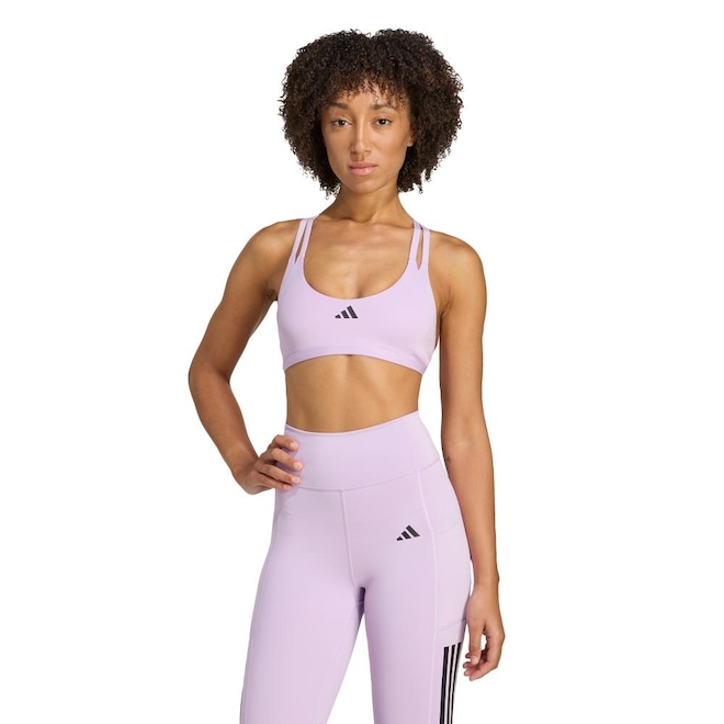 Top Fitness Suporte Leve adidas Aeroimpact Luxe - Feminino - Foto 1