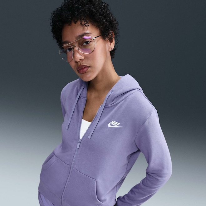 Jaqueta Feminina Nike Sportswear Club Fleece - Foto 1