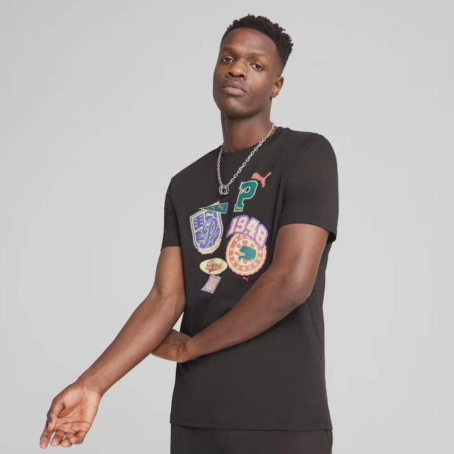 Camiseta Puma Wardrobe ESS - Masculina - Foto 1