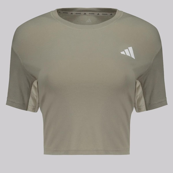 Blusa Cropped adidas Essentials 3 Stripes - Feminina - Foto 1