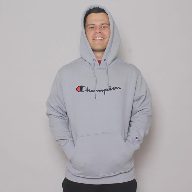 Blusão de Moletom Masculino Champion Cang Superfleece Script Emb Logom - Foto 1