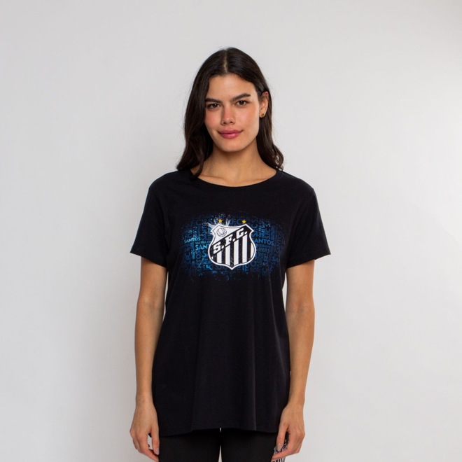 Camiseta do Santos Surf Center Oficial Escudo Feminina - Foto 1