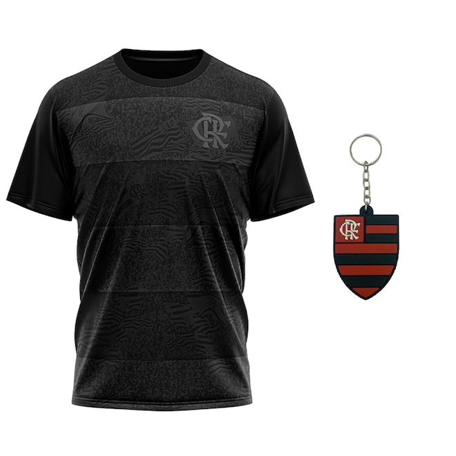 Kit Camisa do Flamengo Confirm Braziline + Chaveiro Símbolo - Masculino - Foto 1