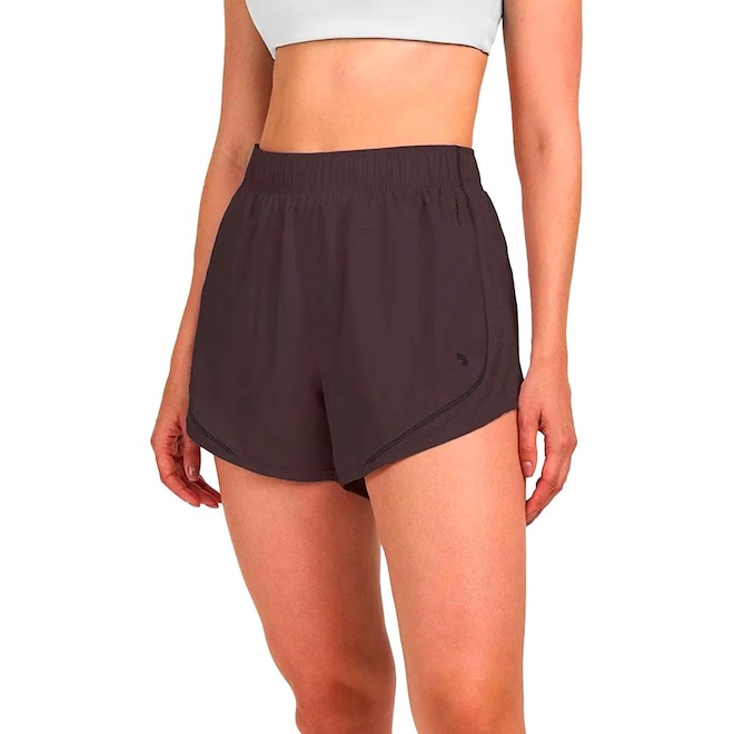 Shorts Alto Giro 2 Em 1 Refletivo Feminino - Foto 1