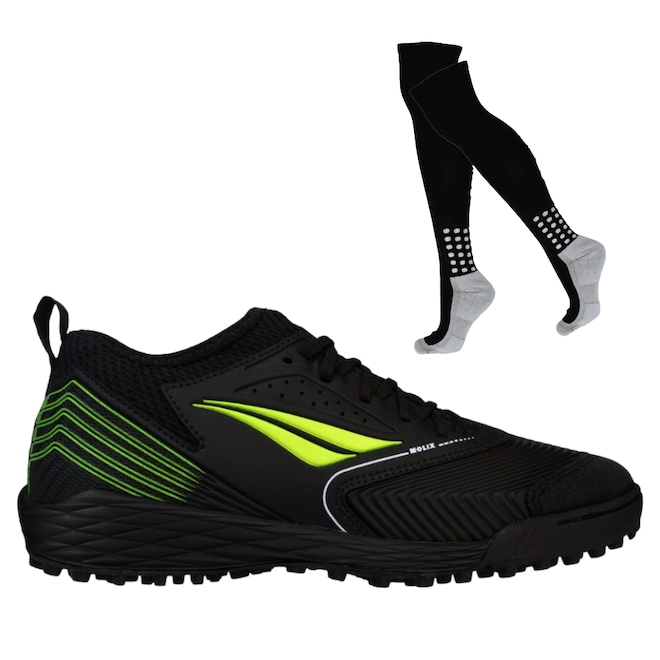 Chuteira Society Adulto Penalty Se7E Pro Molix Y-1 + Par de Meião - Foto 1